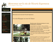 Tablet Screenshot of ecurieesperanza.fr